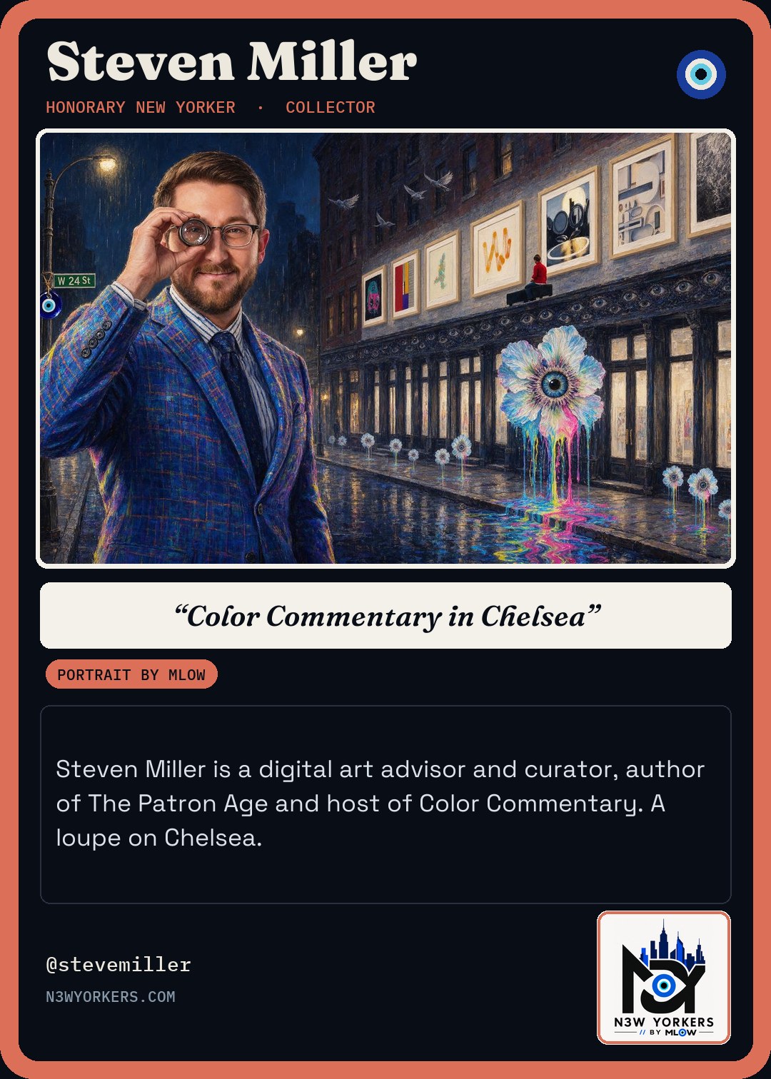 The Honorary card for Steven Miller, portrait by MLow