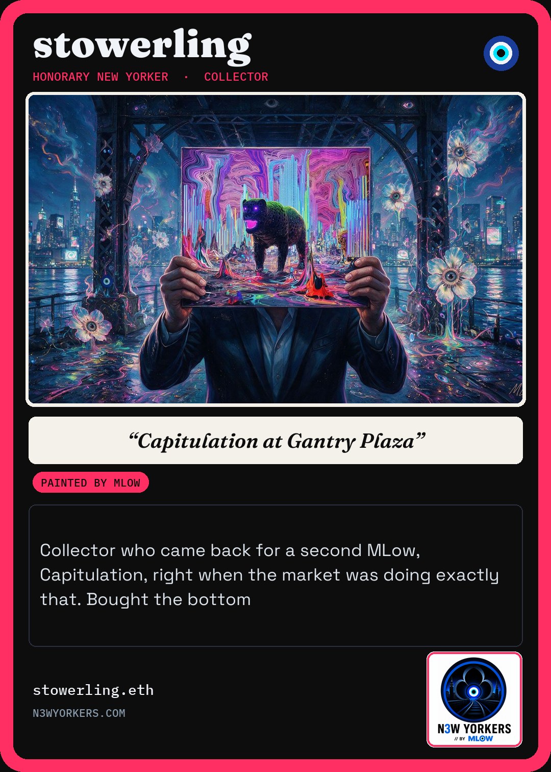 The Honorary card for stowerling, painted by MLow
