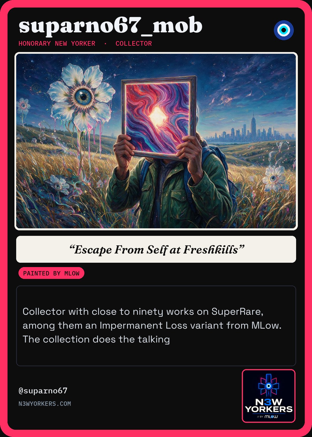 The Honorary card for suparno67_mob, painted by MLow