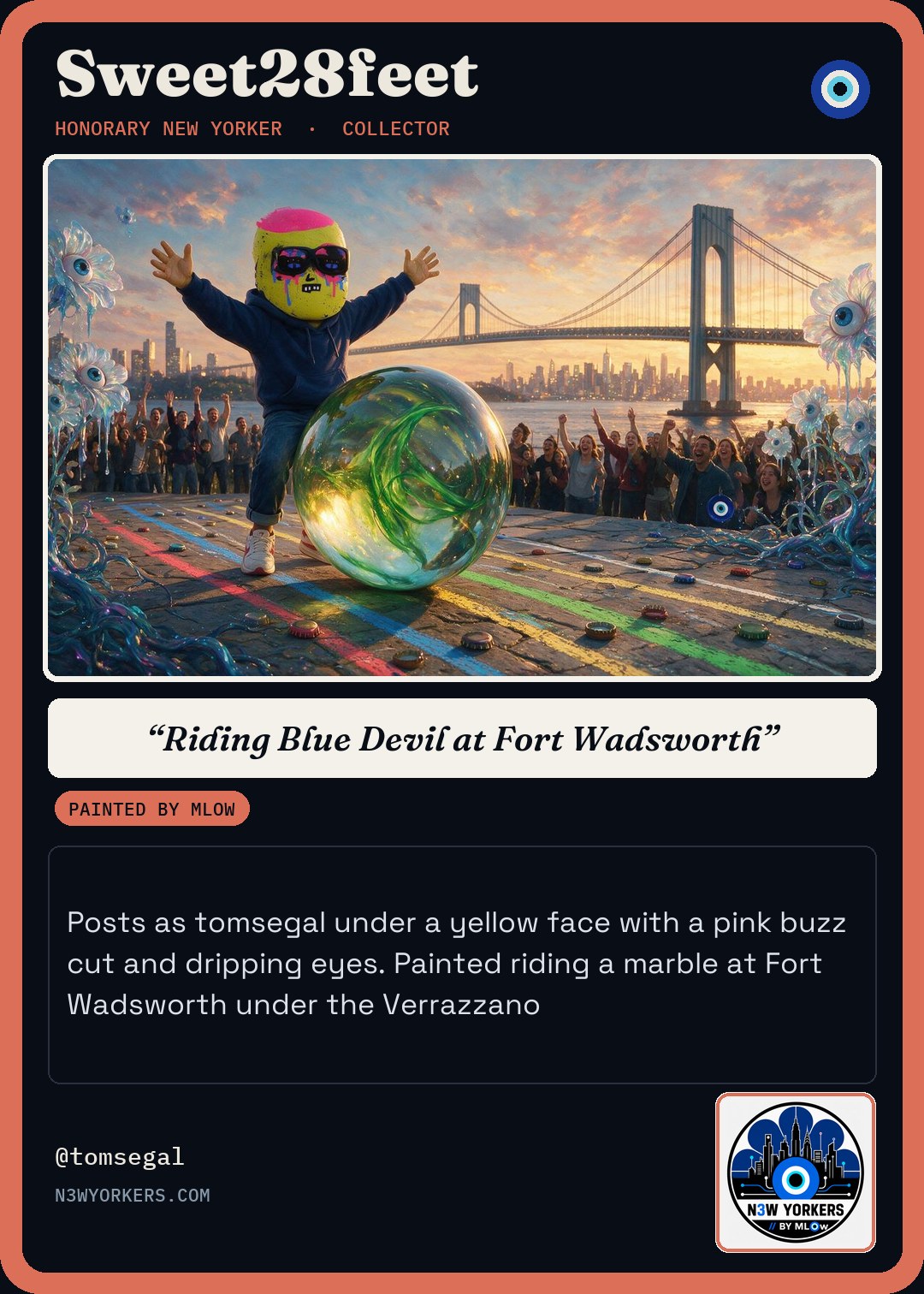 The Honorary card for Sweet28feet, painted by MLow