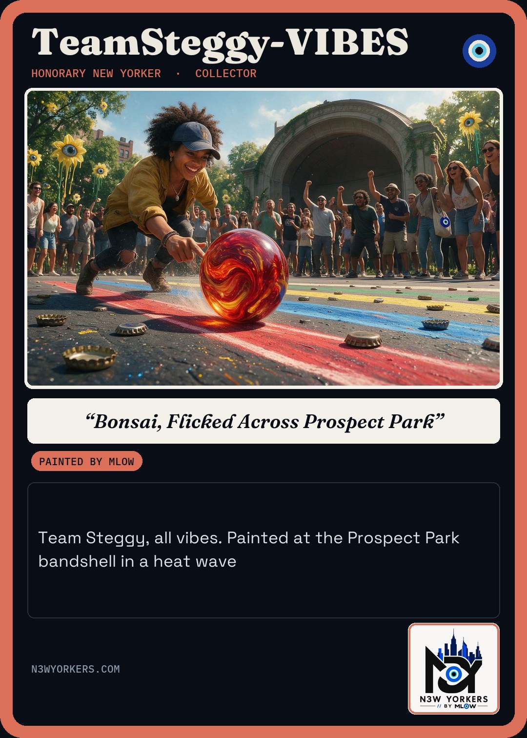 The Honorary card for TeamSteggy-VIBES, painted by MLow