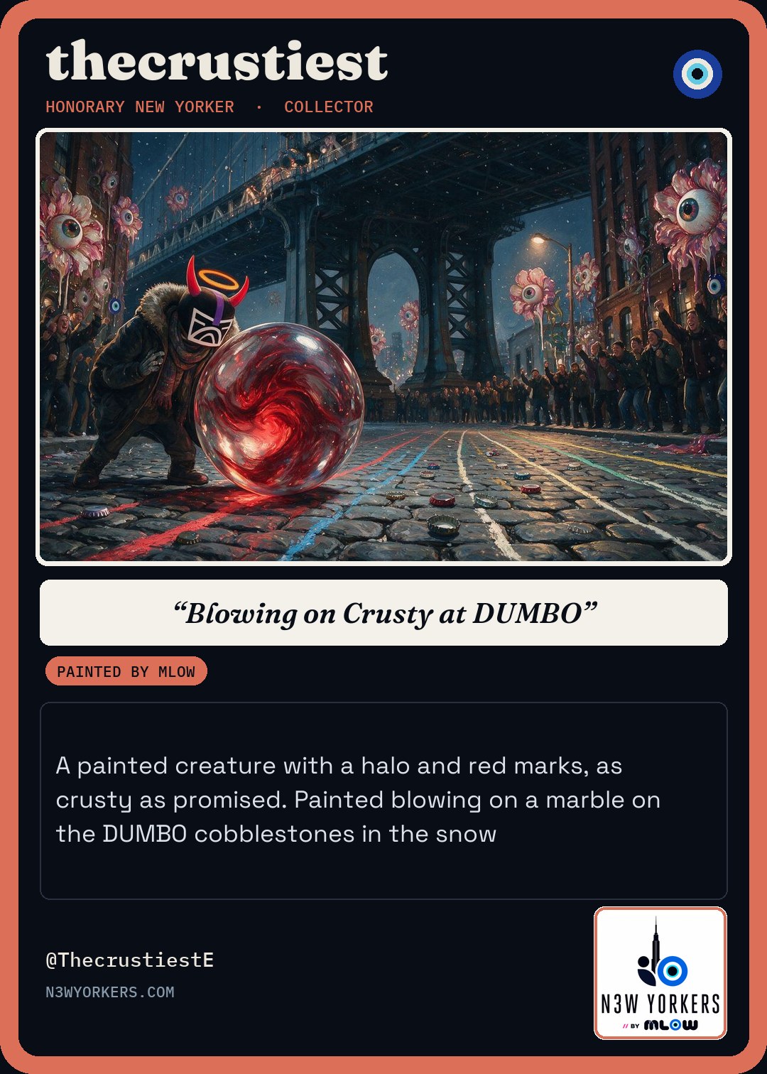 The Honorary card for thecrustiest, painted by MLow