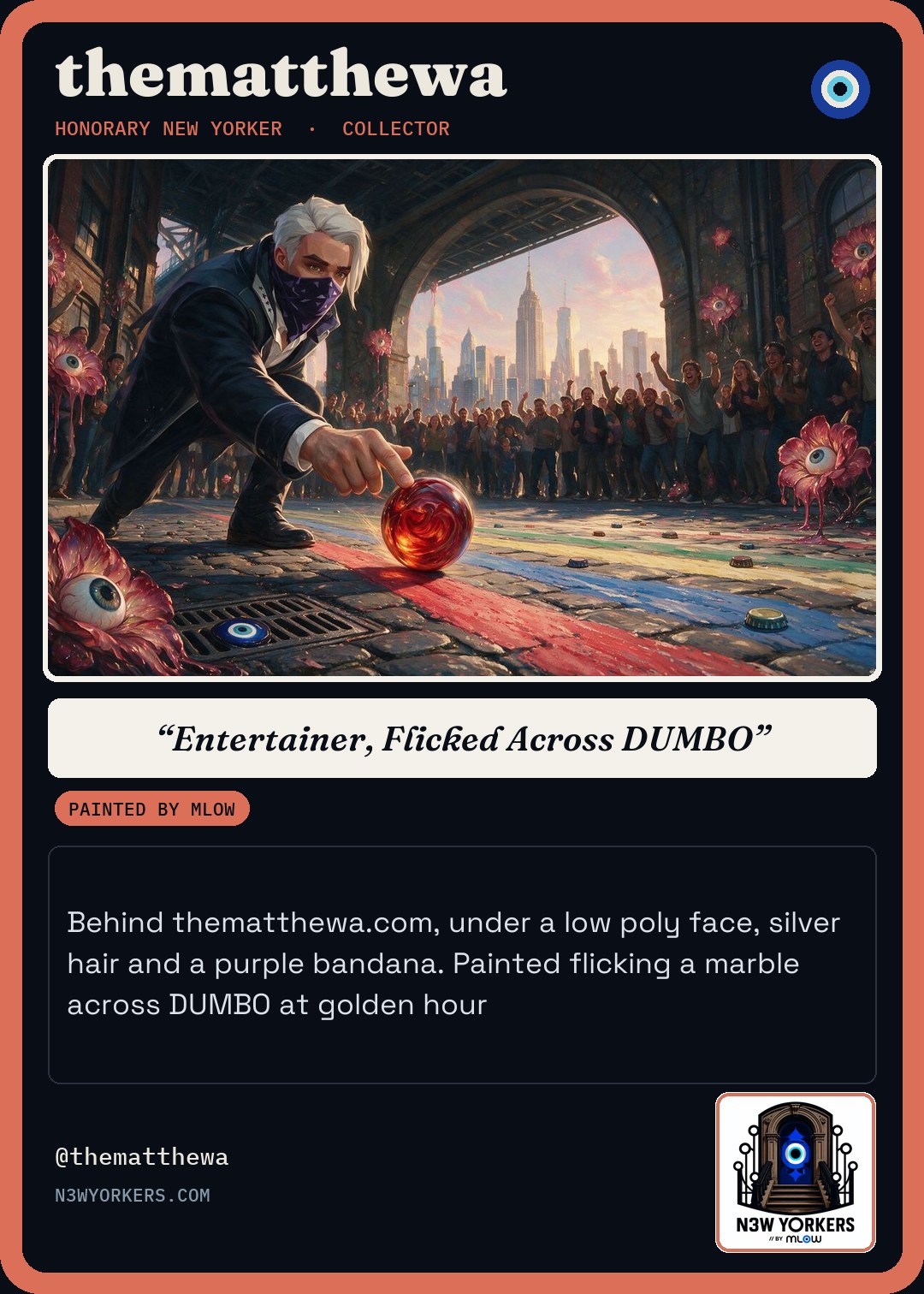 The Honorary card for thematthewa, painted by MLow