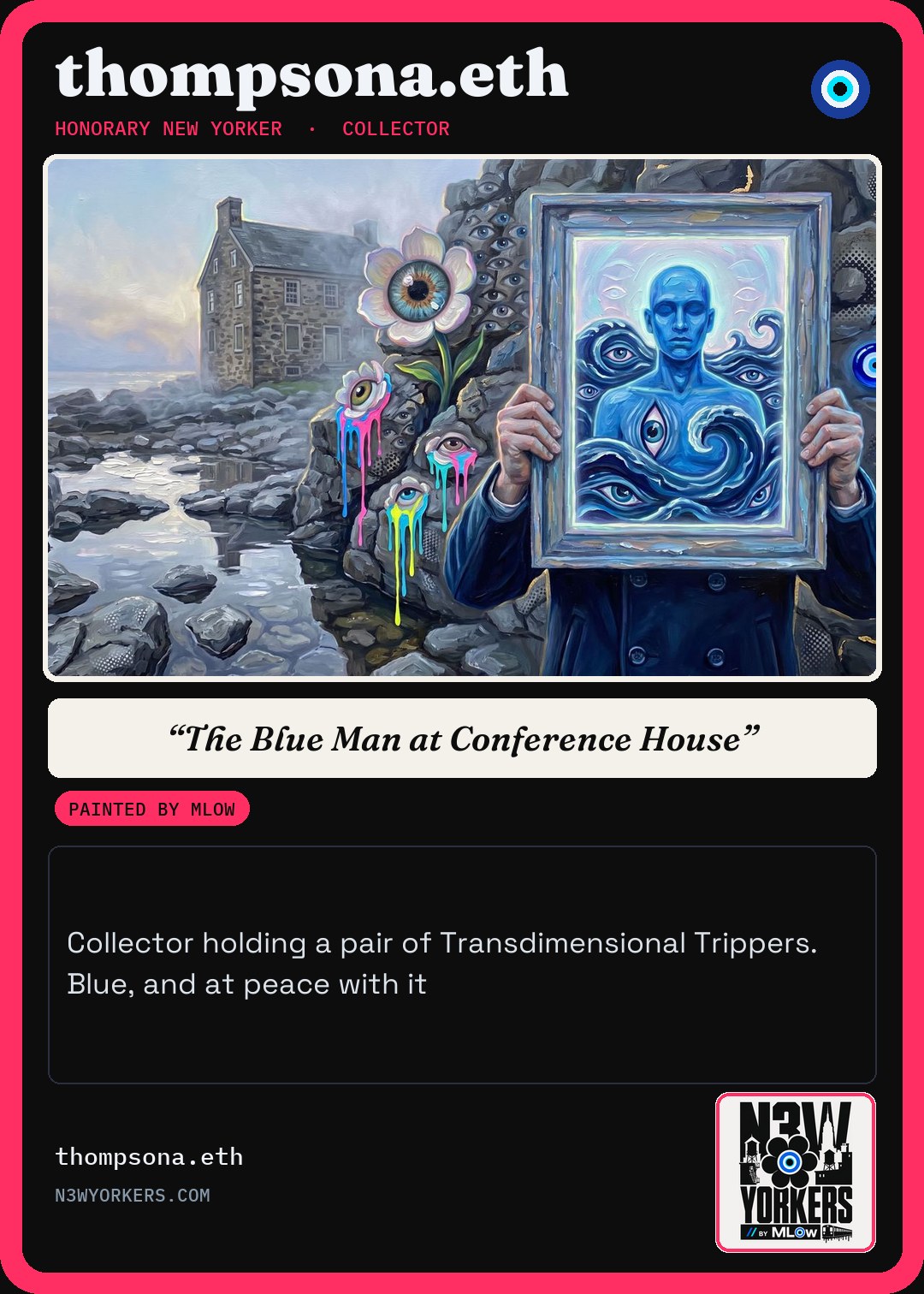 The Honorary card for thompsona.eth, painted by MLow