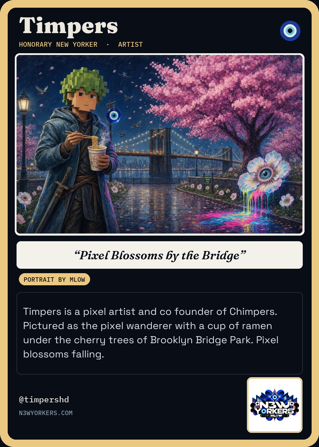 The Honorary card for Timpers, portrait by MLow