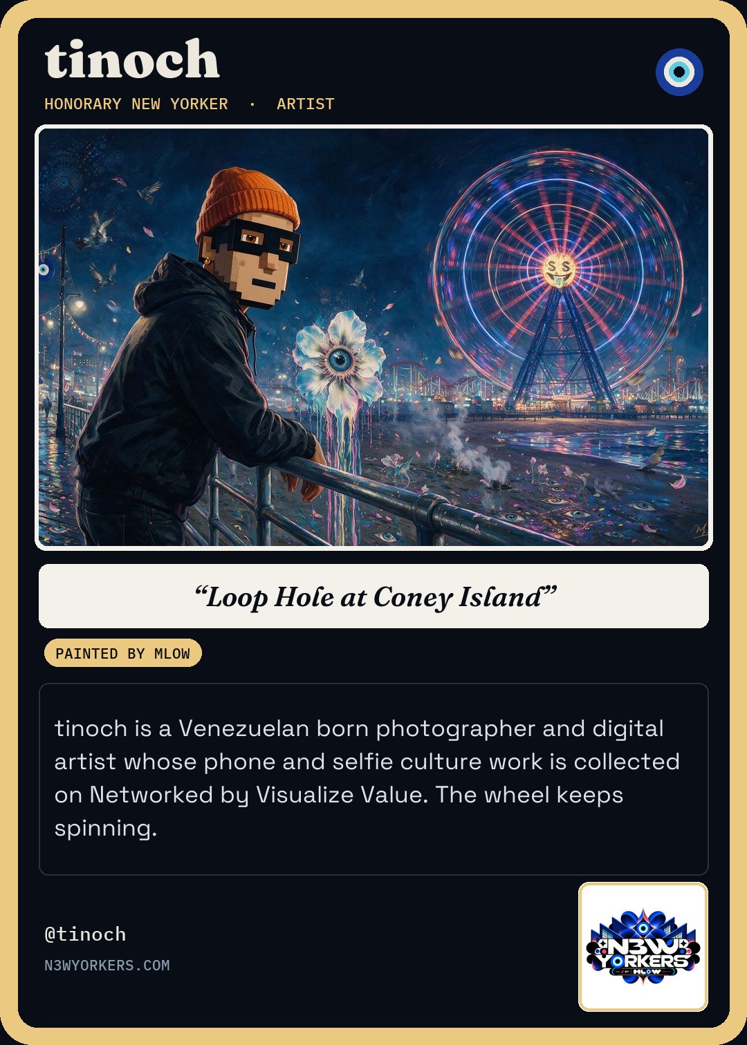 The Honorary card for tinoch, painted by MLow
