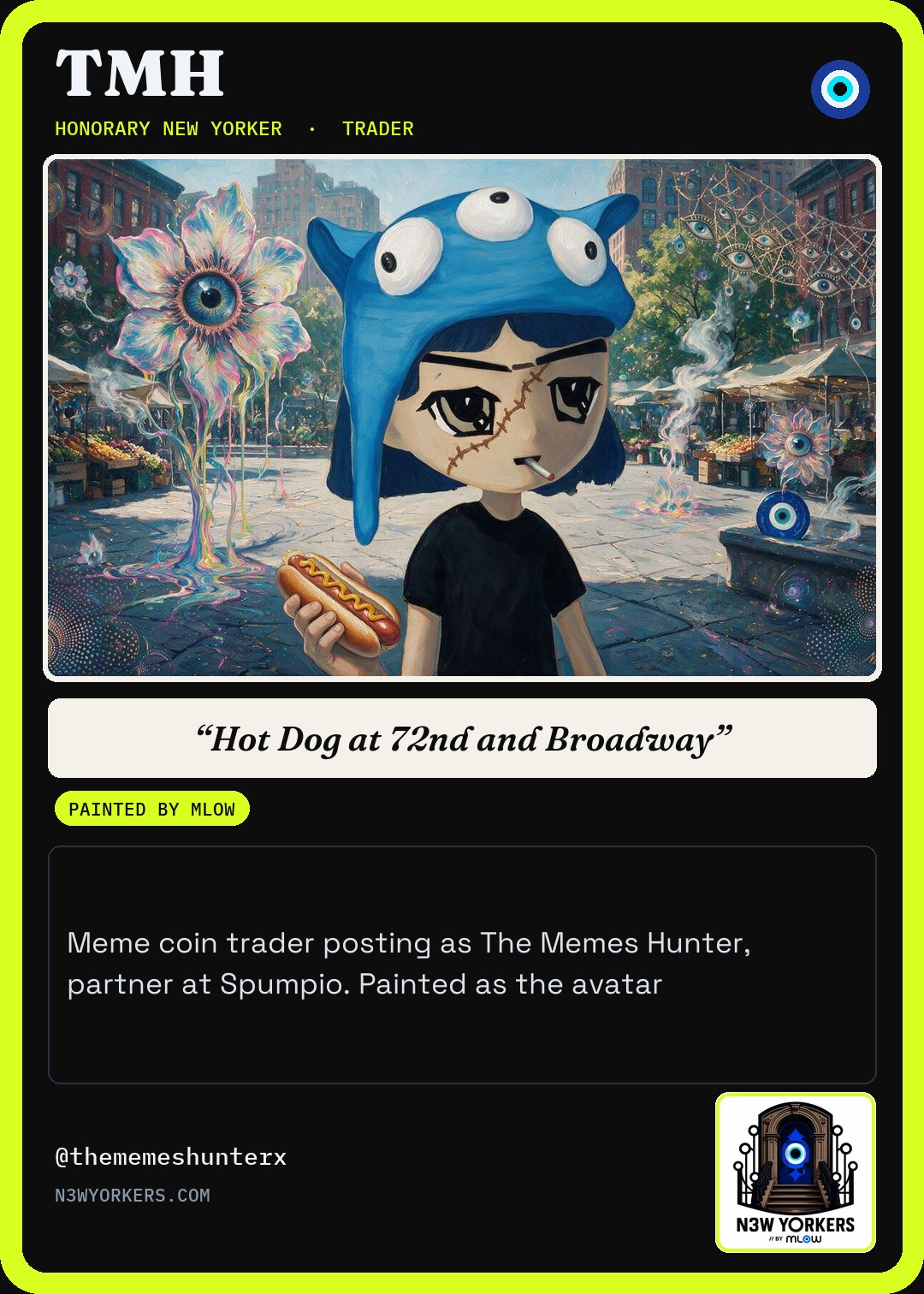 The Honorary card for TMH, painted by MLow