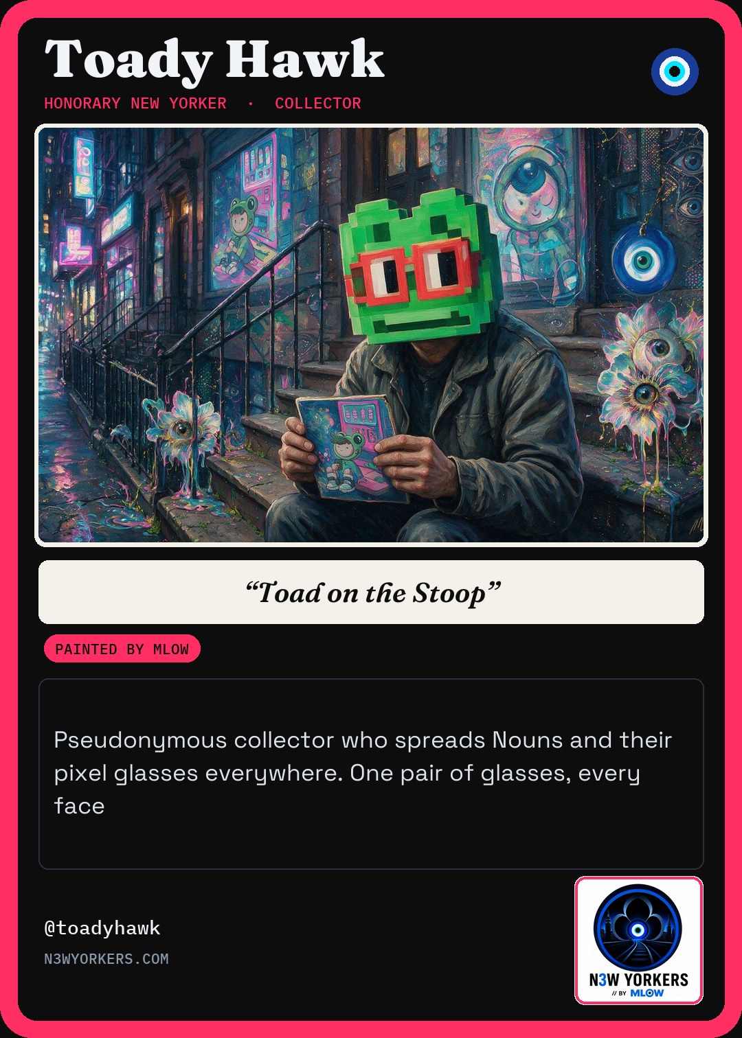 The Honorary card for Toady Hawk, painted by MLow