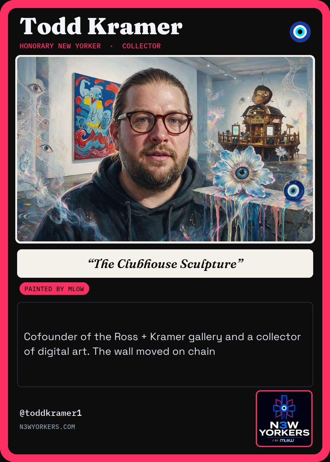 The Honorary card for Todd Kramer, painted by MLow