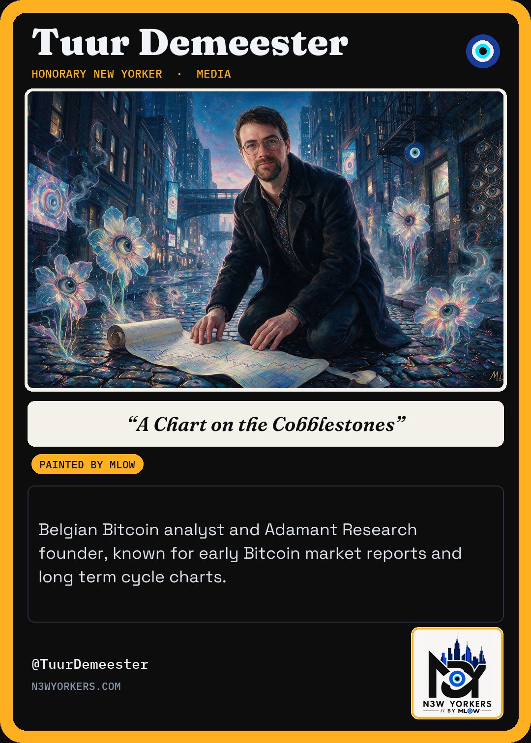 The Honorary card for Tuur Demeester, painted by MLow