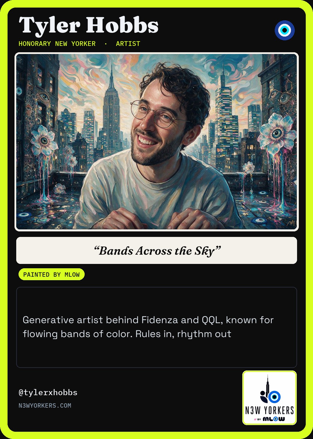 The Honorary card for Tyler Hobbs, painted by MLow