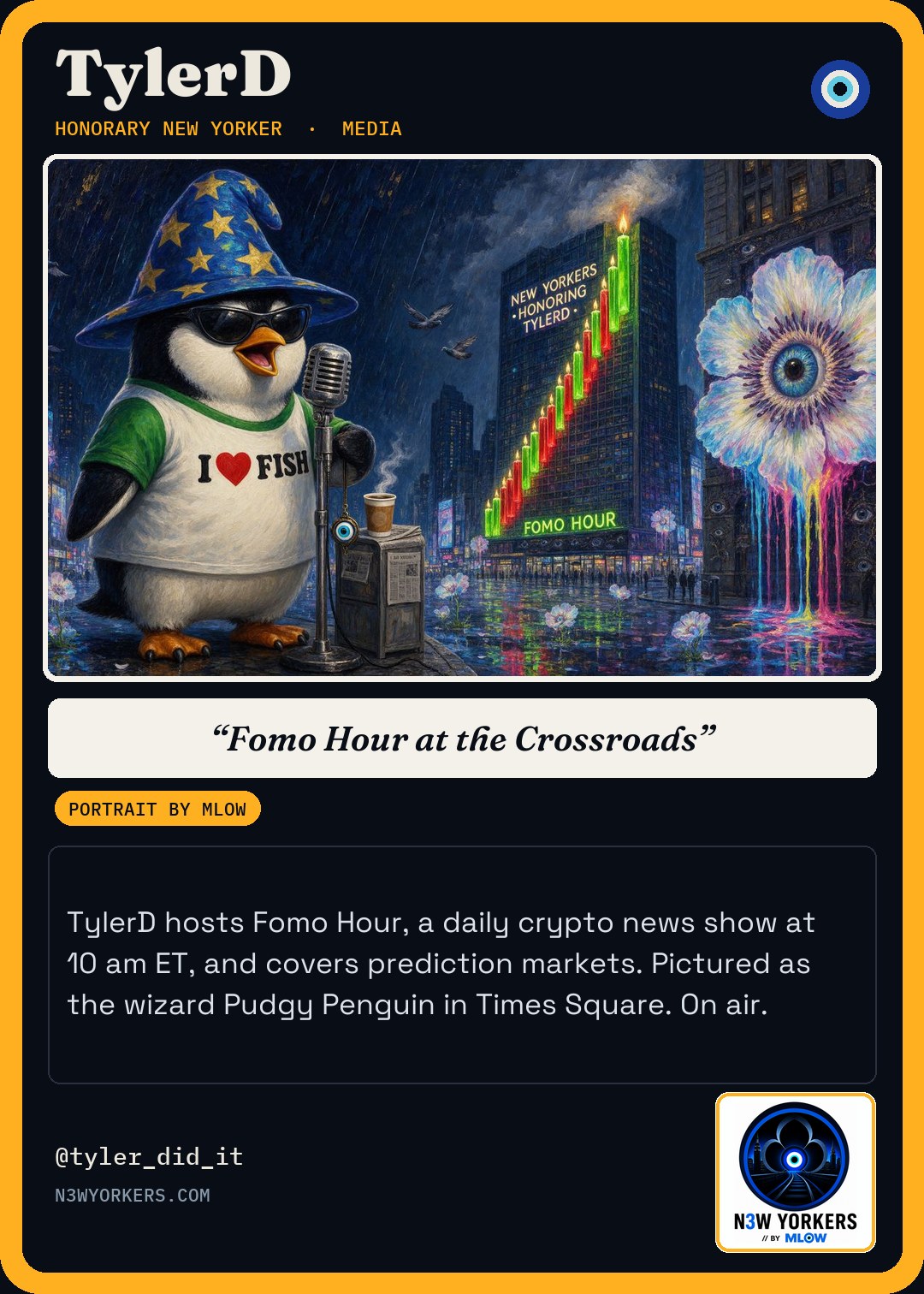 The Honorary card for TylerD, portrait by MLow