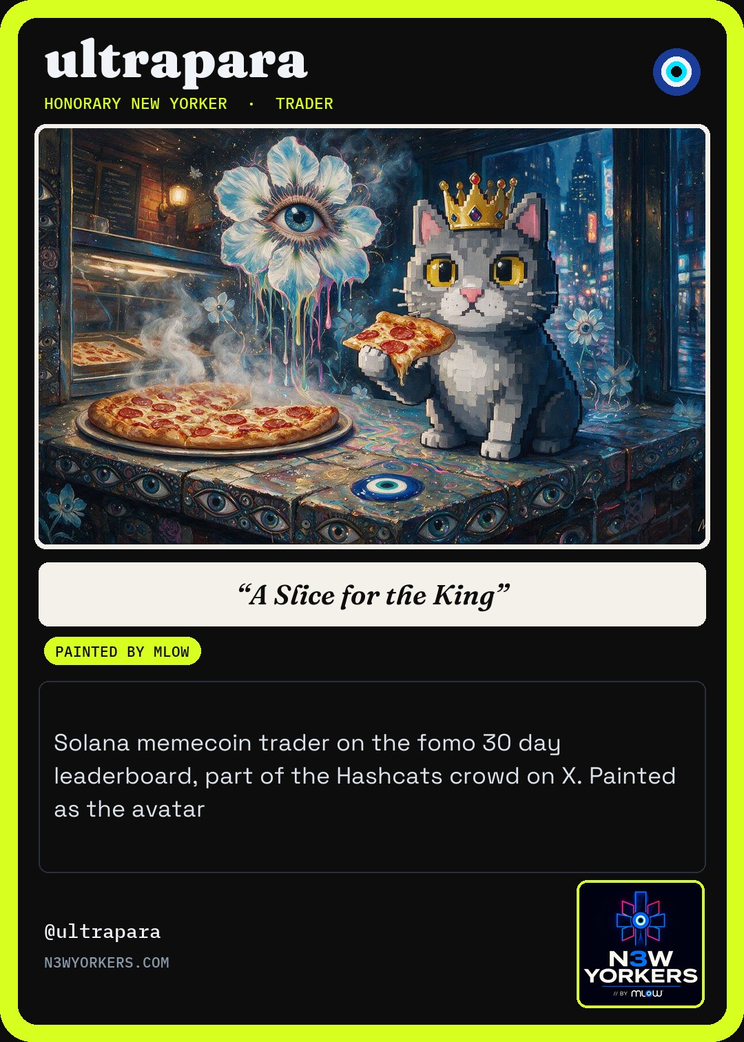 The Honorary card for ultrapara, painted by MLow