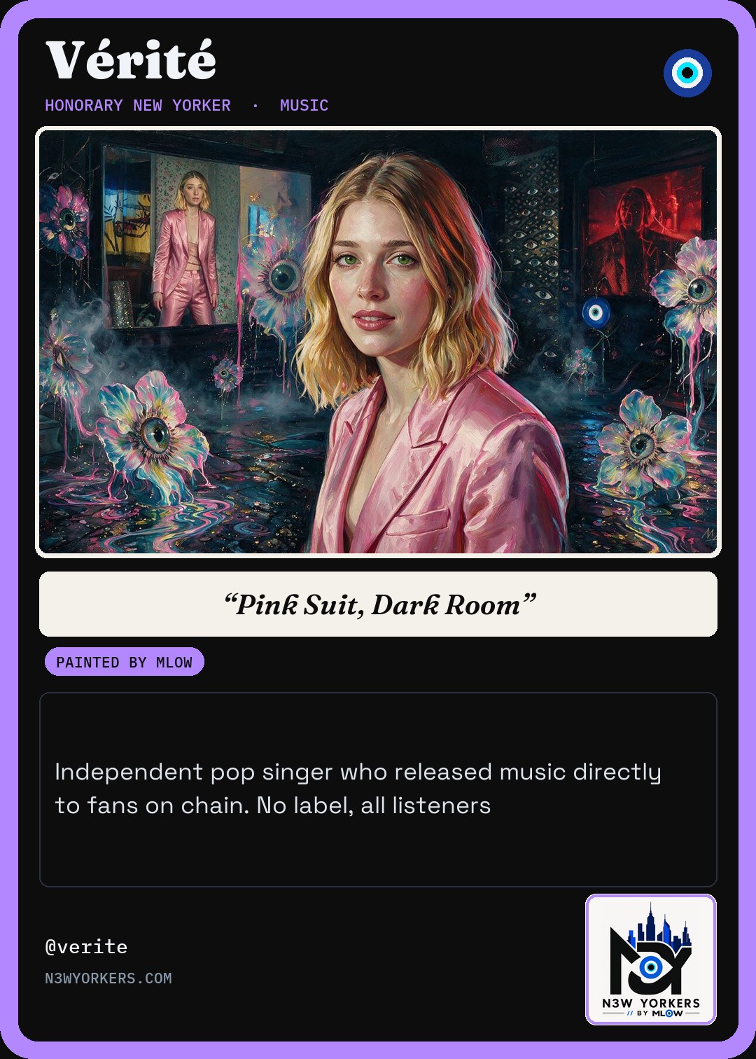 The Honorary card for Vérité, painted by MLow