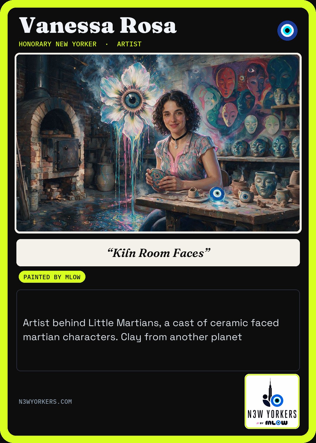 The Honorary card for Vanessa Rosa, painted by MLow