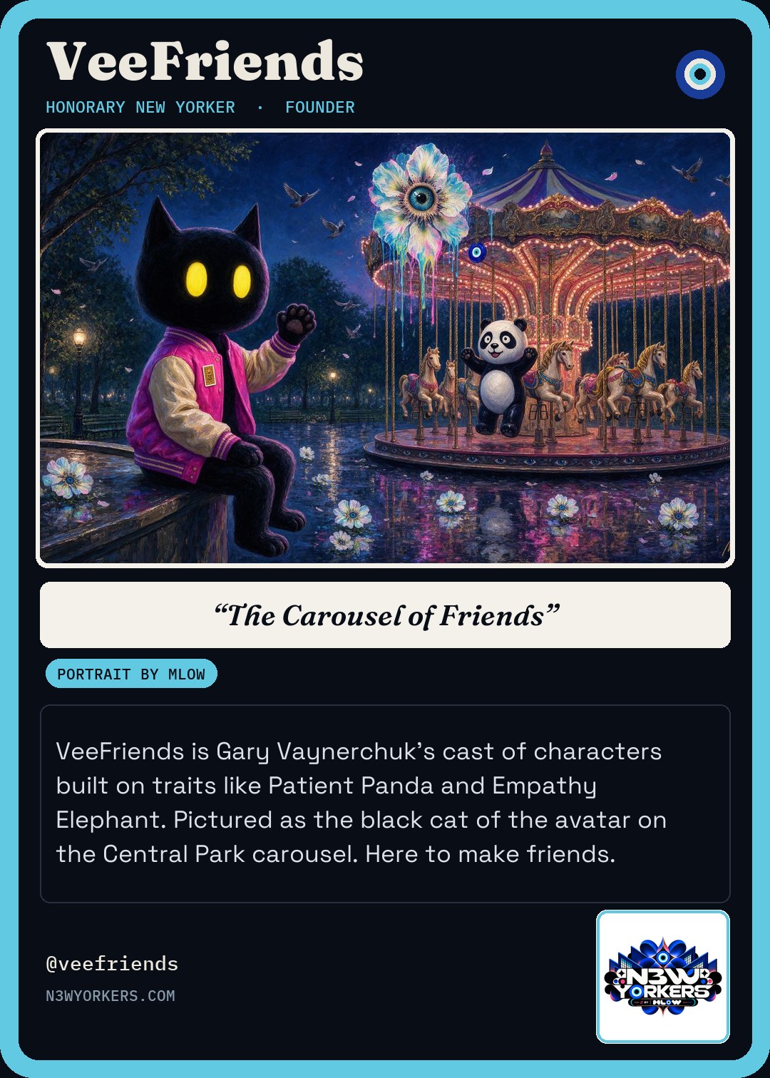 The Honorary card for VeeFriends, portrait by MLow