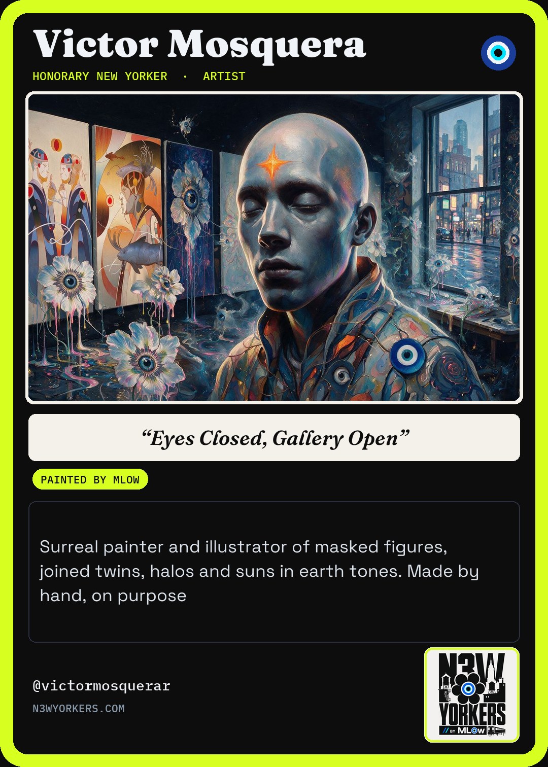 The Honorary card for Victor Mosquera, painted by MLow