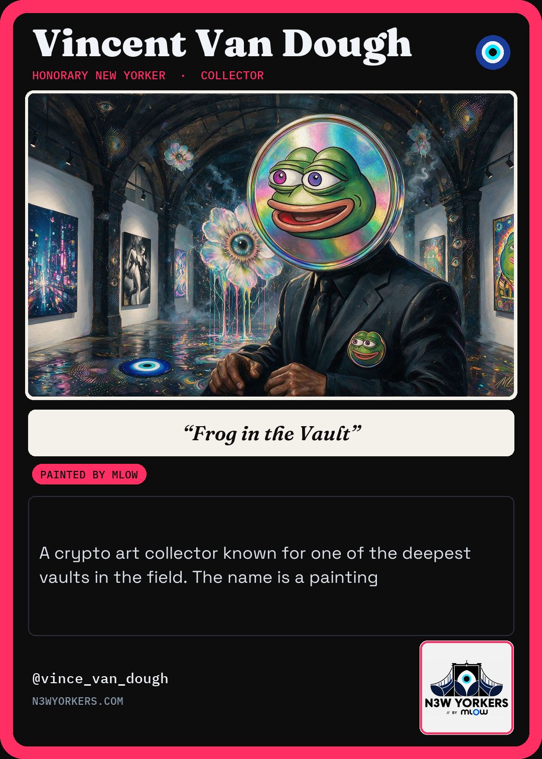 The Honorary card for Vincent Van Dough, painted by MLow