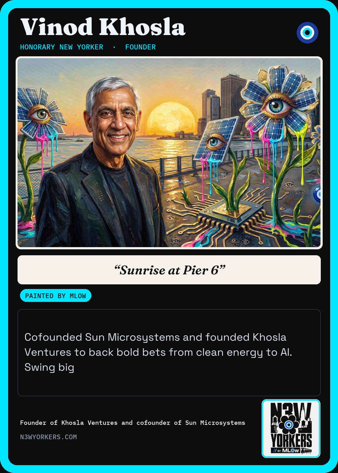 The Honorary card for Vinod Khosla, painted by MLow