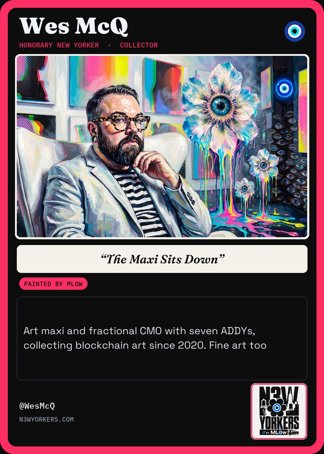 The Honorary card for Wes McQ, painted by MLow