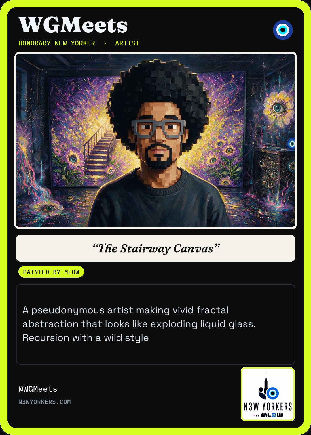 The Honorary card for WGMeets, painted by MLow