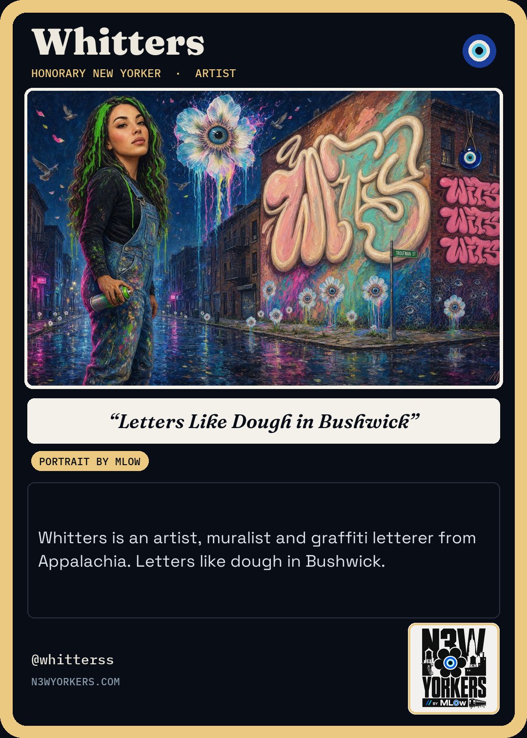 The Honorary card for Whitters, portrait by MLow