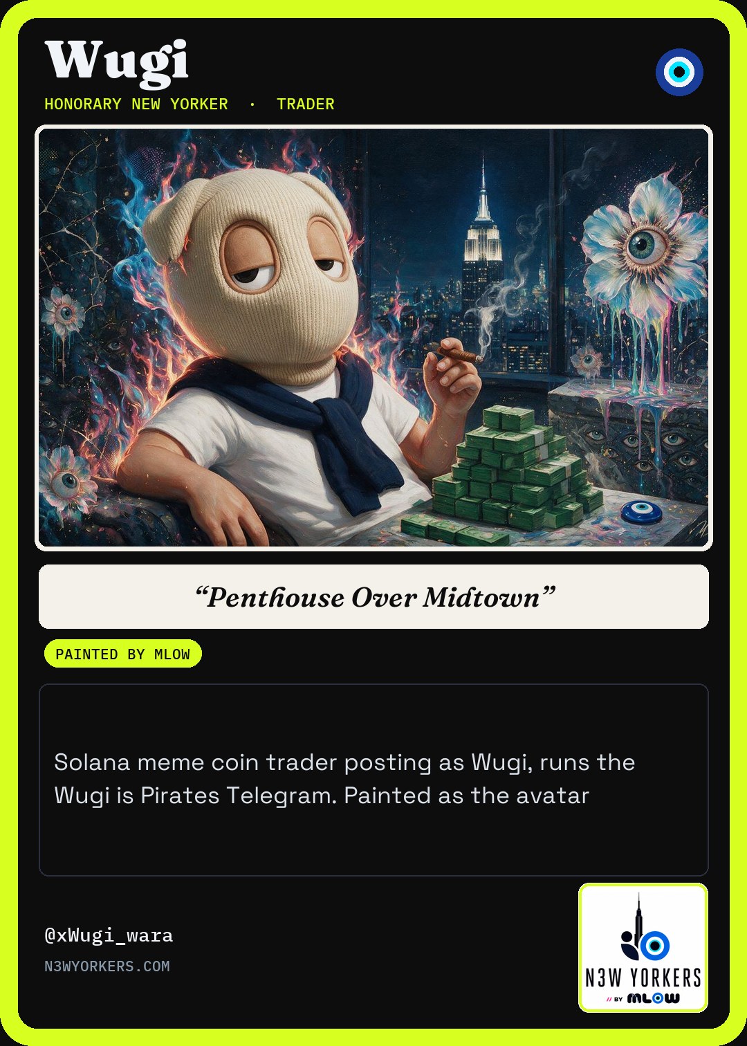 The Honorary card for Wugi, painted by MLow