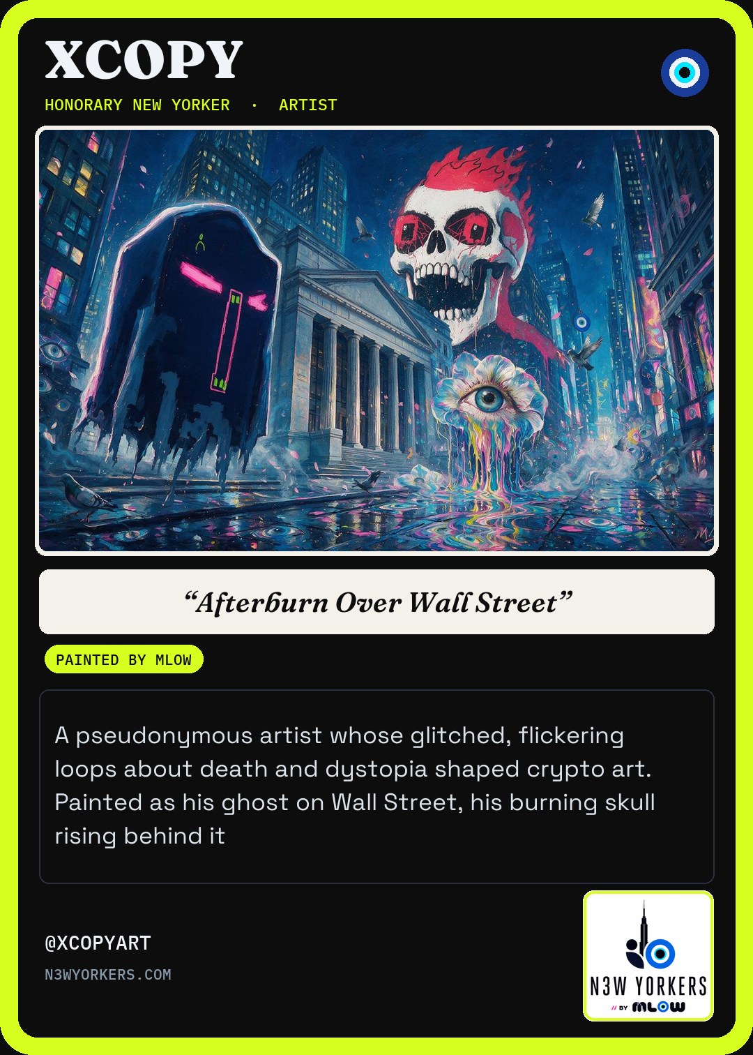 The Honorary card for XCOPY, painted by MLow