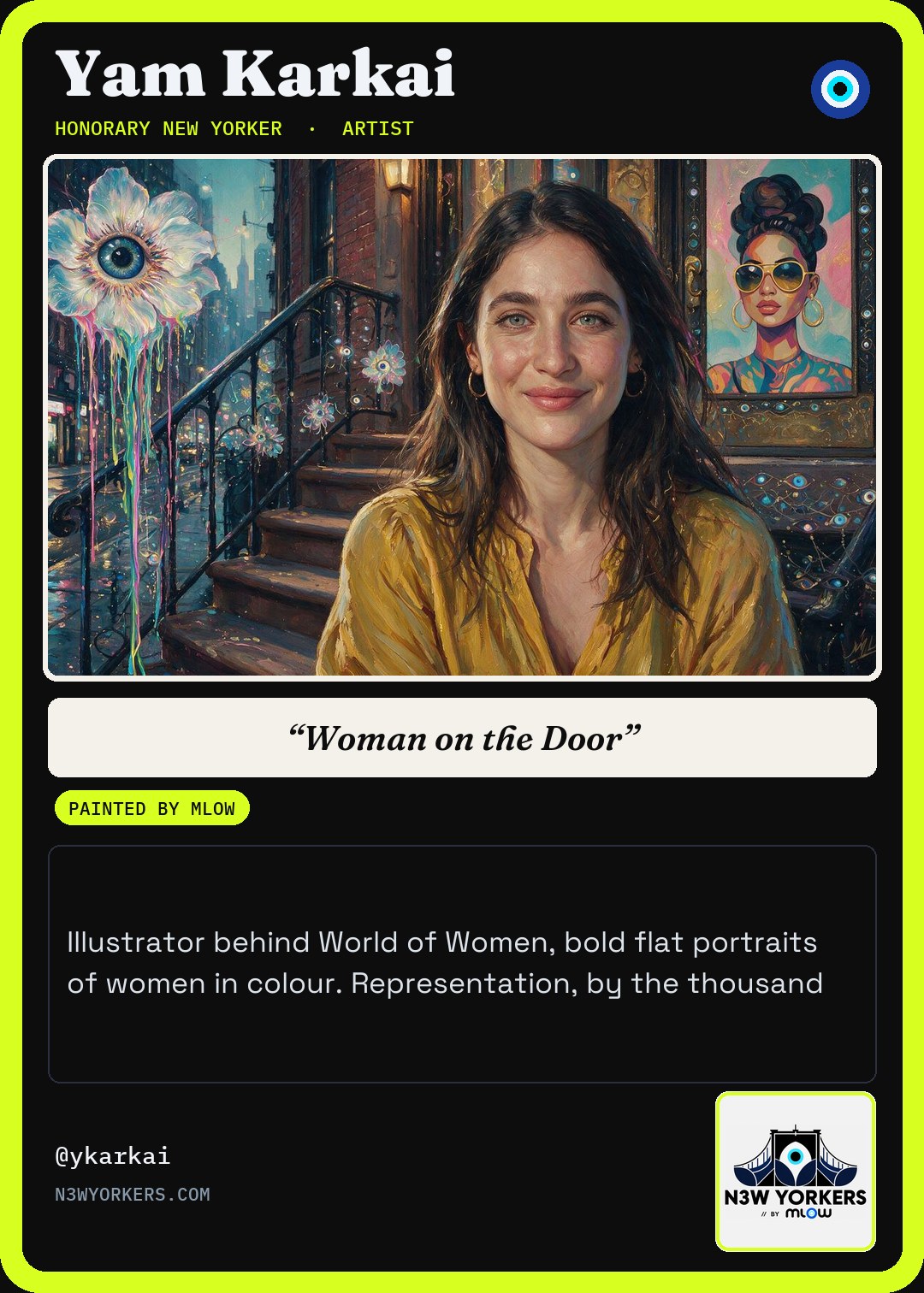 The Honorary card for Yam Karkai, painted by MLow