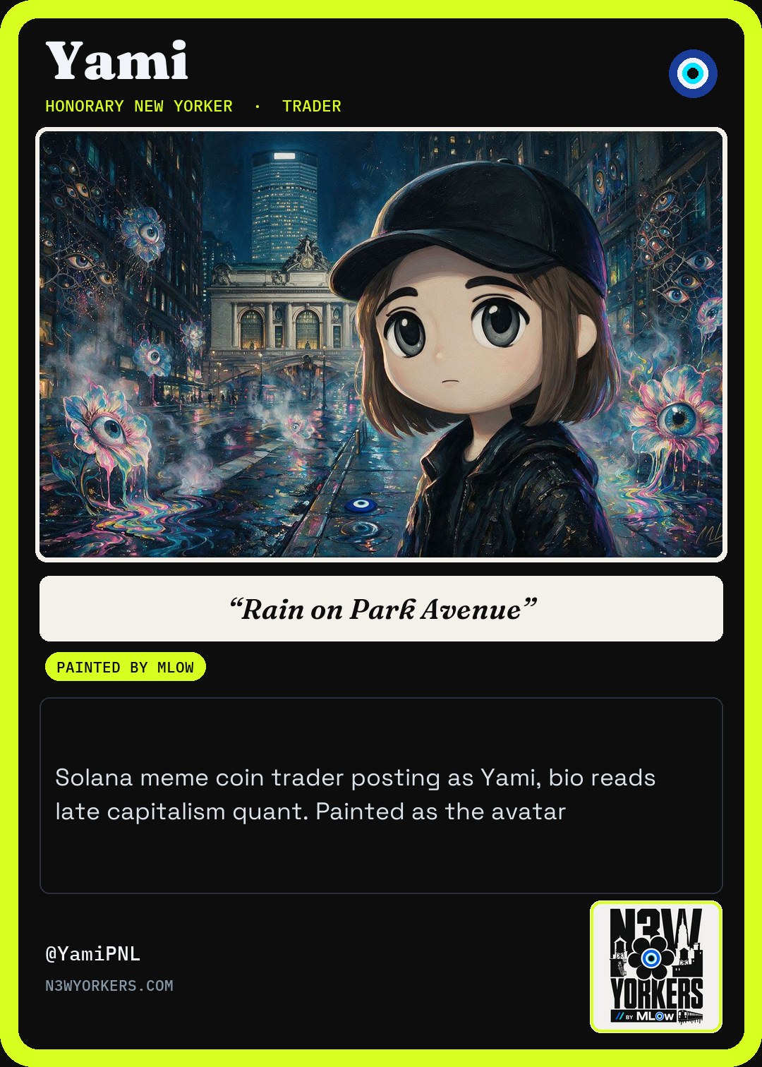 The Honorary card for Yami, painted by MLow