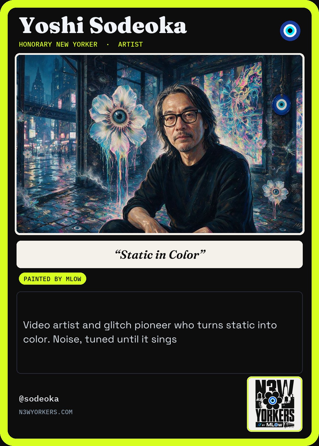The Honorary card for Yoshi Sodeoka, painted by MLow