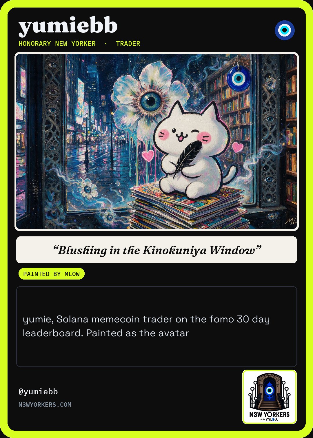 The Honorary card for yumiebb, painted by MLow