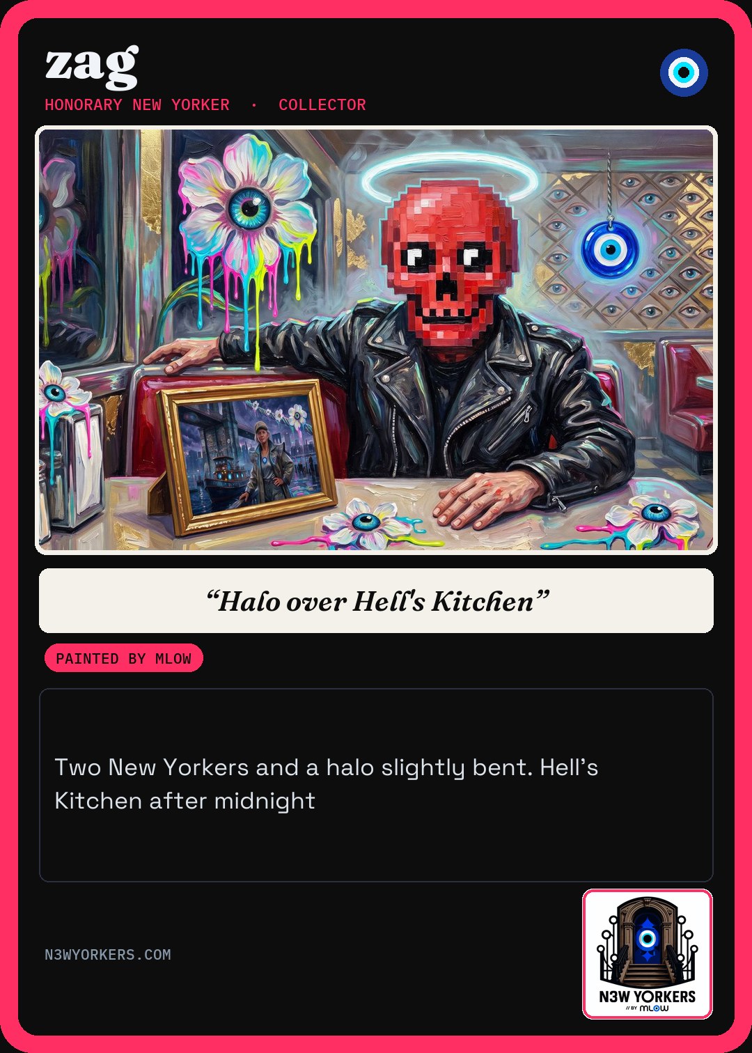 The Honorary card for zag, painted by MLow