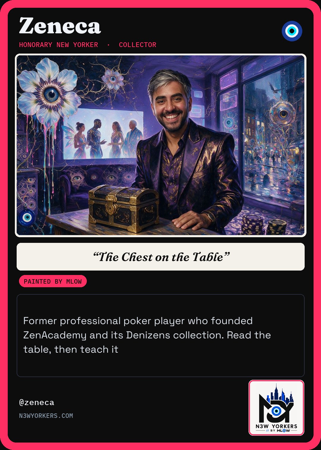 The Honorary card for Zeneca, painted by MLow