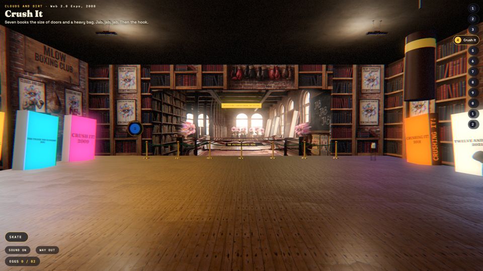 Crush It: seven books the size of doors and a heavy bag, CLOUDS AND DIRT V1: the first tower for Gary Vaynerchuk by MLow