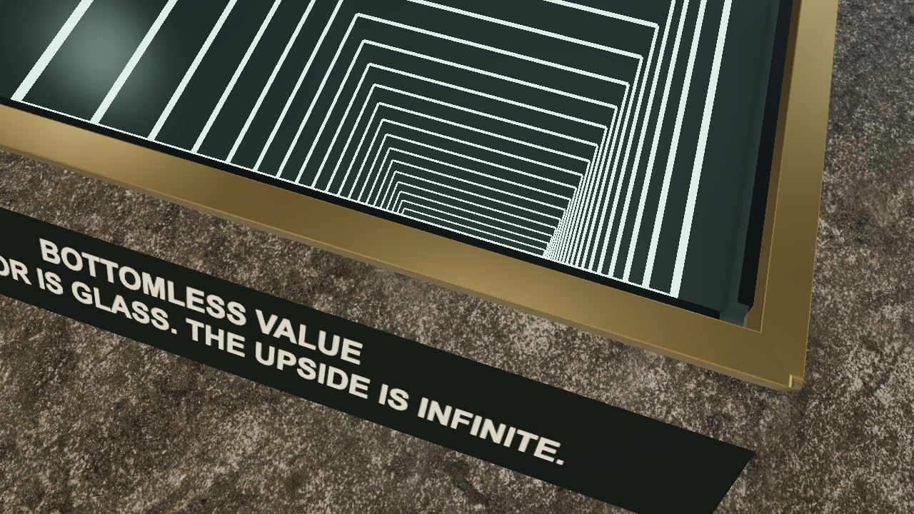 Bottomless Value: the floor is glass, THE MUSEUM THAT IS GENTRIFYING ITSELF by MLow