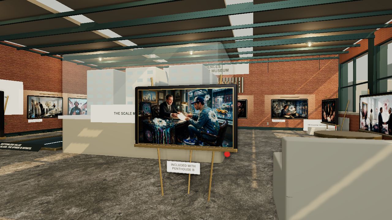 The sales suite: art included with the penthouse, THE MUSEUM THAT IS GENTRIFYING ITSELF by MLow