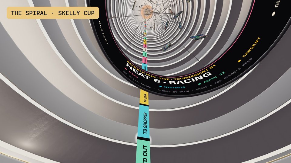 The SKELLY CUP tower, a ramp that is also a marble run