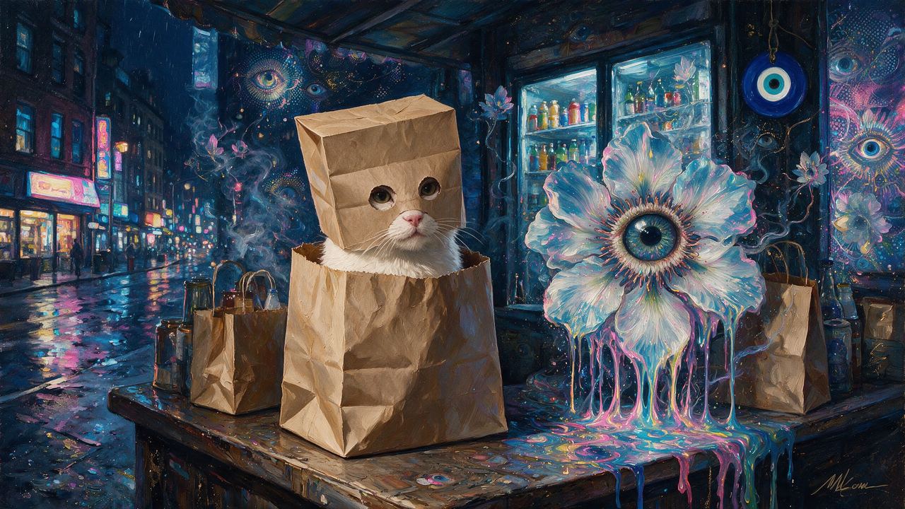 0x_kedegen, portrait painted by MLow: Bagged at the Bodega