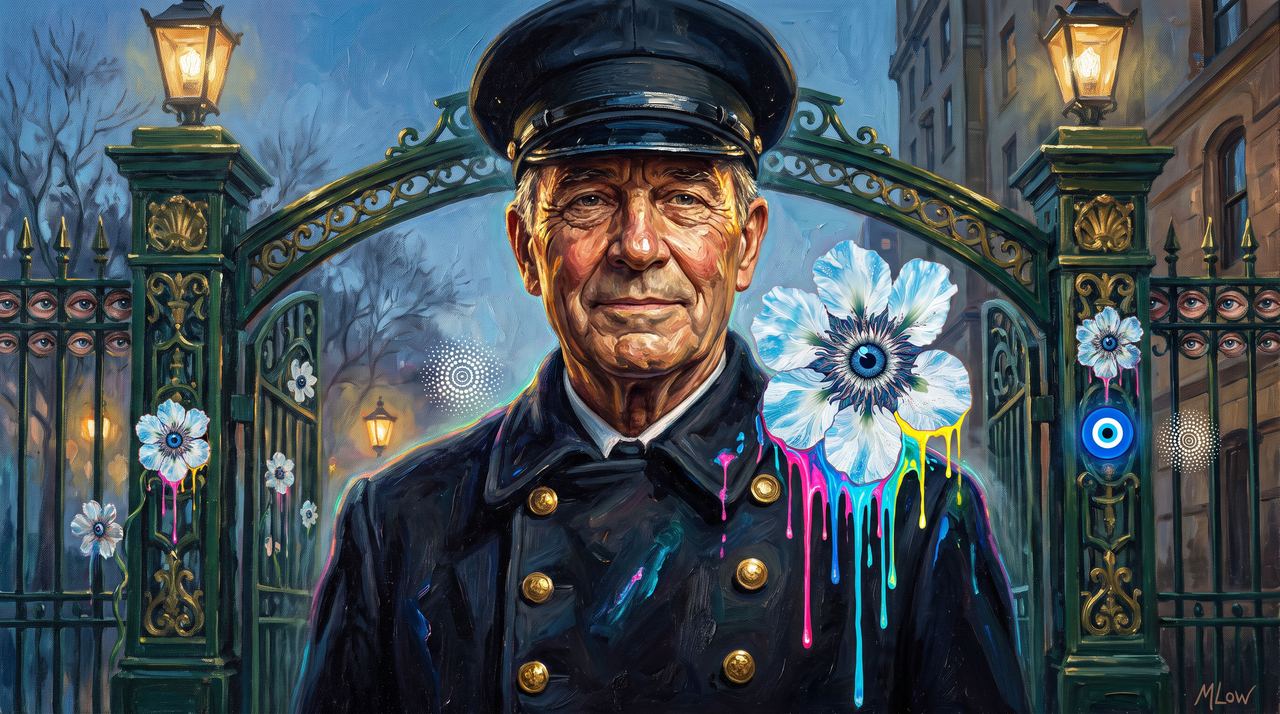 0x1384…3527, portrait painted by MLow: The Doorman of the Dakota