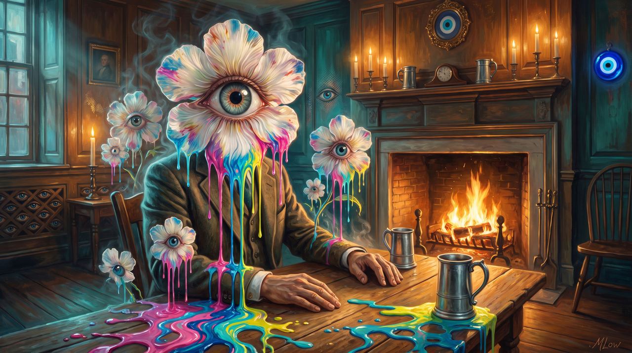 0x49e2…3ee5, portrait painted by MLow: Silence at Fraunces