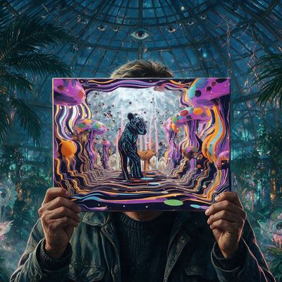 0x87aad0e9, portrait painted by MLow: Exit Strategy in the Palm House