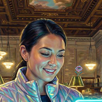 0xeb6d…9ec2, portrait painted by MLow: Day One at the Public Library