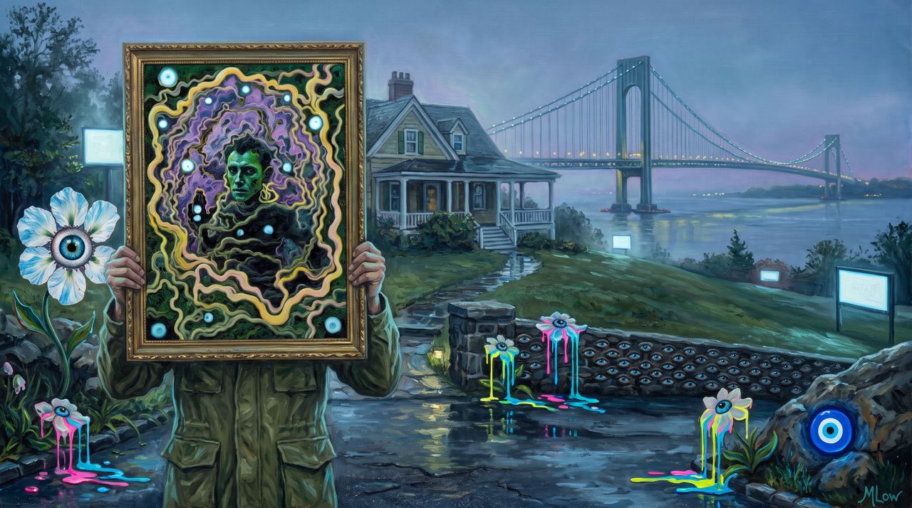 0xygendebt, portrait painted by MLow: The Green Man at Alice Austen