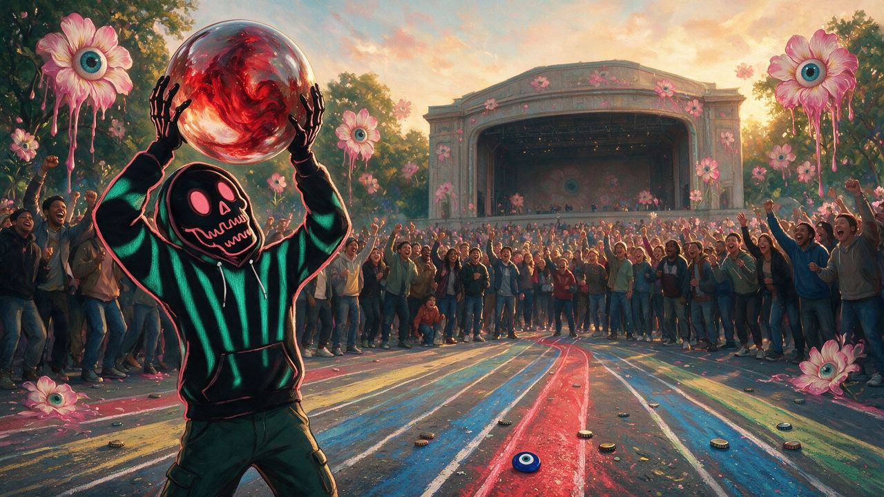 22art, portrait painted by MLow: Double Deuce Held High at Prospect Park