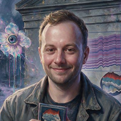 Aaron Penne, portrait painted by MLow: Lines Among the Stones