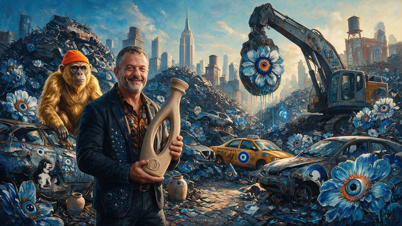 Adam Weitsman, portrait painted by MLow: The Man Who Forged the City From the Yard