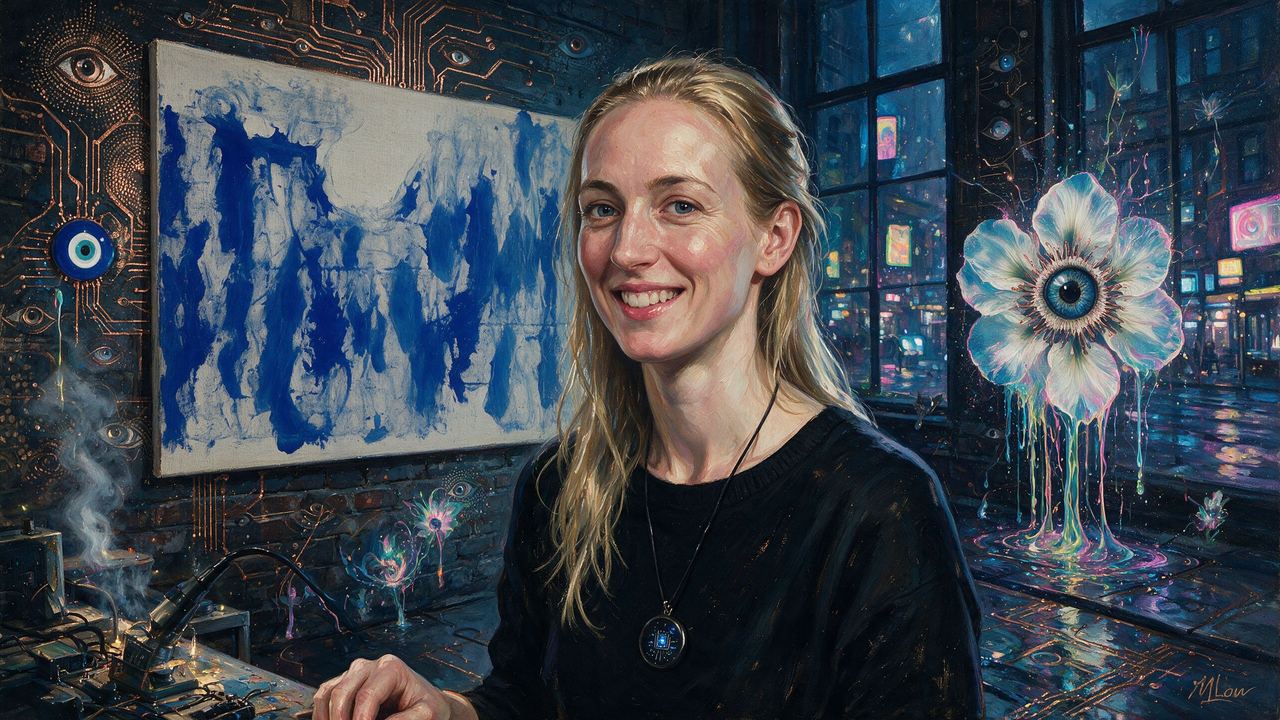 Addie Wagenknecht, portrait painted by MLow: Copper Traces