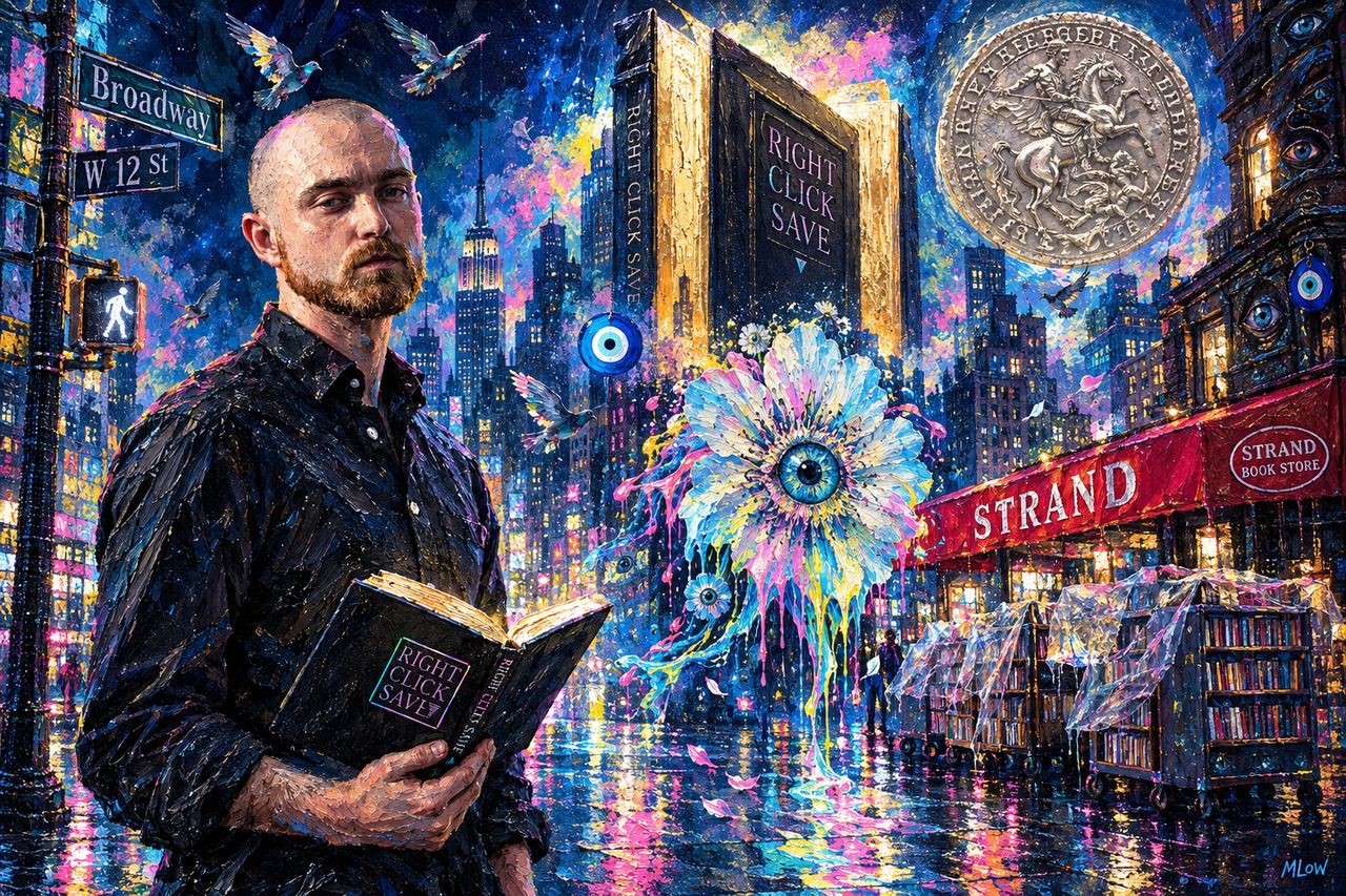 Alex Estorick, portrait by MLow: Right Click Save at the Strand