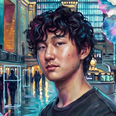 Alexandr Wang, portrait painted by MLow: Bounding Boxes at Grand Central
